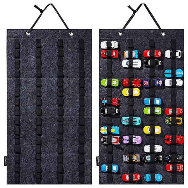 Riippuva Hot Wheels -näyttölaatikko Filt Riippuva Näyttölaatikko Organisaattori Musta one size Black one size