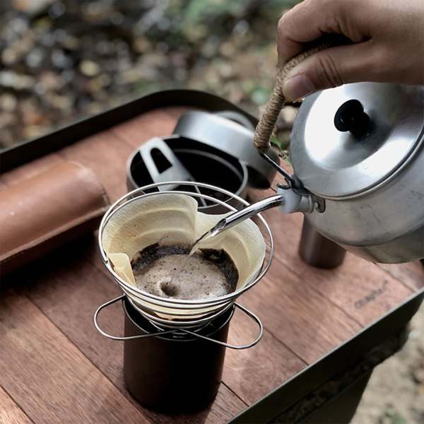 Kaffe Tekanna Förlängningsrör Vattenkokare Munvattenrör Munstycken Campingutrustning Svart
