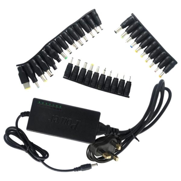 Justerbar strømforsyning 96W 12V-24V Laptop-lader Regulert strøm med 34PCS Universal strøm null - UK