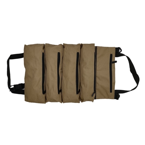 Arbejdsværktøjspose med lynlåse og håndtag Multi-Tool Roll Up-tasker til katteværksted Garage hængende værktøjsholder Khaki