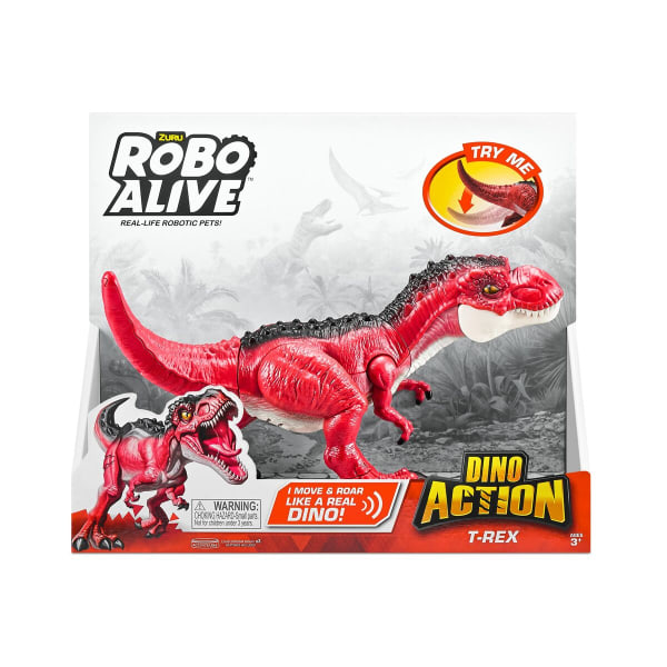 Dinosaurus Zuru Robo Alive: Dino Action T-Rex Punainen Nivelletty hahmo