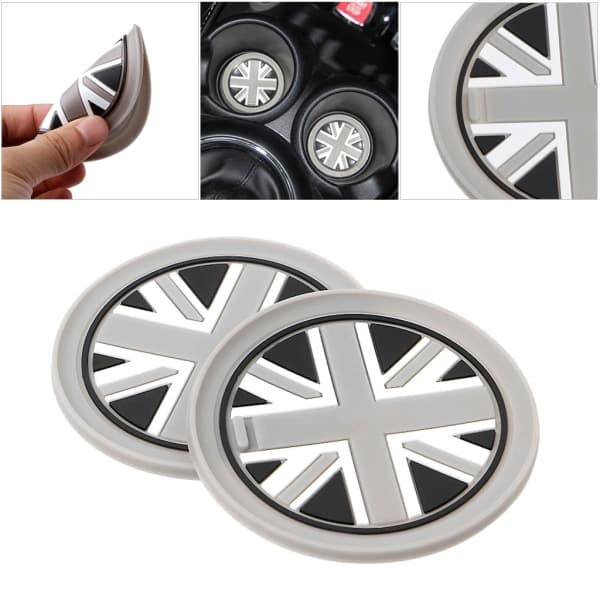 7,7 mm silikagel koppunderlag for bil, sklisikker, for Mini Cooper 2011 2012 2013 R grå