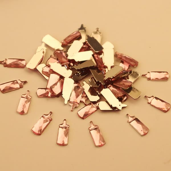 100 stk / pose DIY bordkonfetti dekorasjon for babyshower bursdagsfest (smokkerosa) 0.1