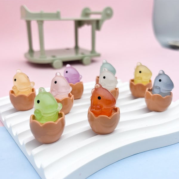 10kpl kolmiulotteinen itsevalaiseva rikkoutunut kuori DIY Resin Access 10Pcs