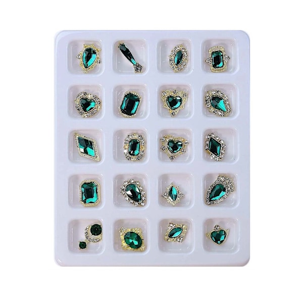 3D Skinnende Kærlighedshjerte Negle Rhinestones Luksus Krystal Zircon Neglesmykker Neglekunst AB