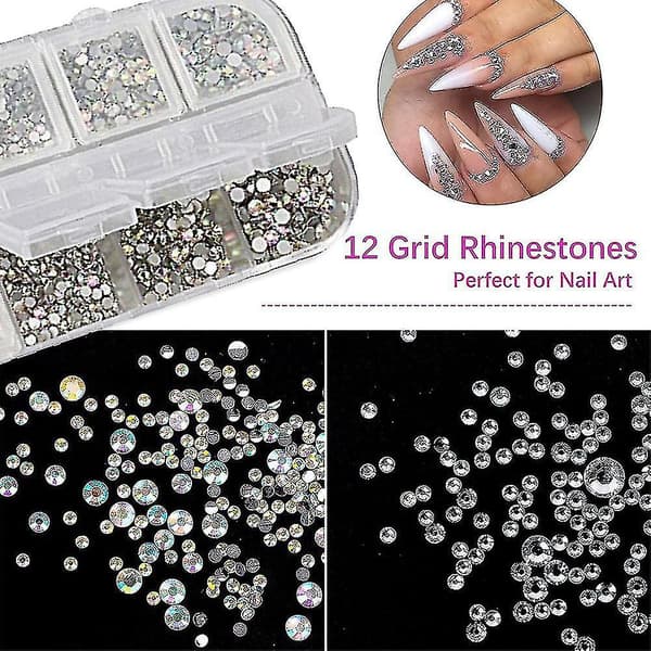 Flatback Round Rhinestones, Gemstone Crystal Rhinestones for Various Craft Decorations