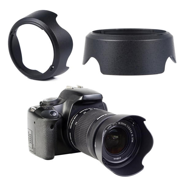 EW-63C modlysblænde til EF-S 18-55 mm f/3,5-5,6 IS til STM-objektivmodlysblænde Forhindrer ikke-billeddannende lys i at komme ind