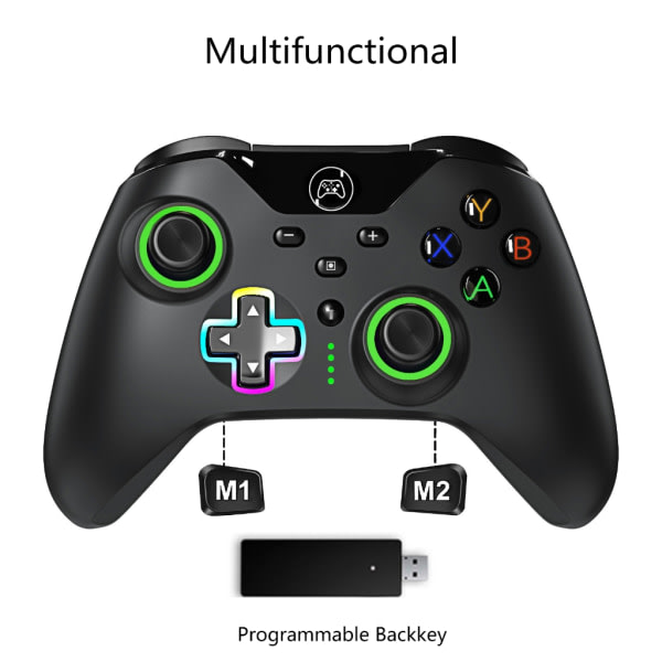 Uppslukande spel med 2,4G trådlös handkontroll Bärbar Gamepad Speltillbehör Lämplig för XboxSeries X/S White