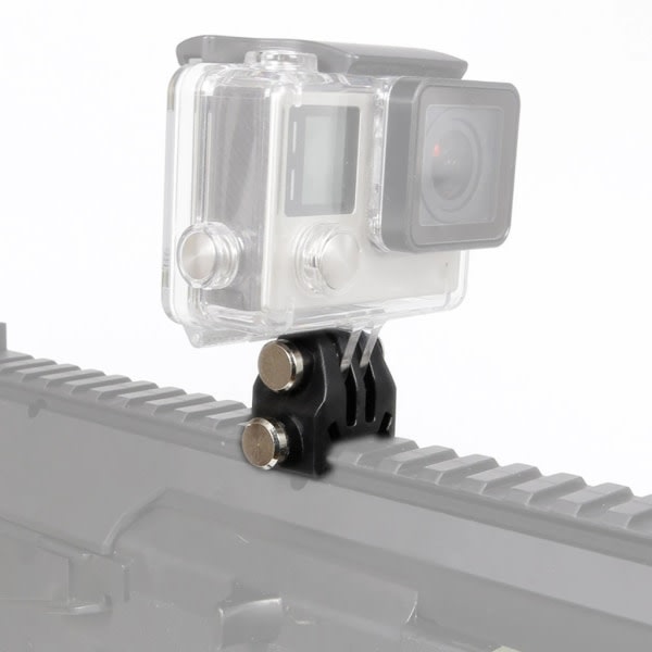 Uppgraderad Actionkamera-Skena Fäste Snabbadapter för Picatinny Airsoft Gevär Fäste Adapter för Utomhusutrustning Hållbar Svart Färg