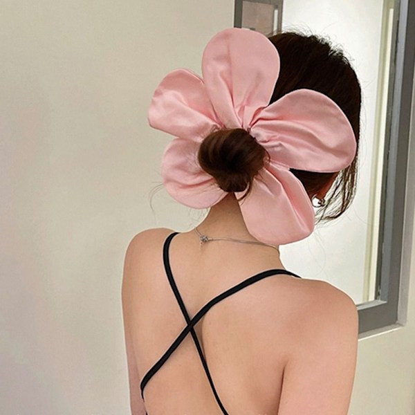 Kvinder Stor Blomst Hår Cirkel Pige Hårbøjle Pink