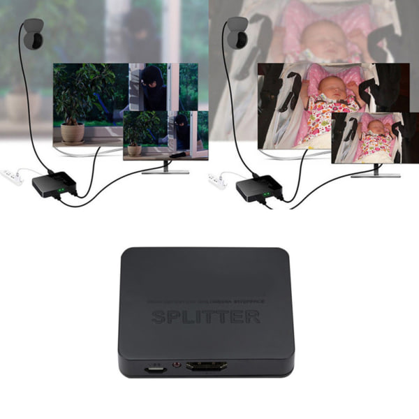 HDMI-kompatibel switch splitter 4k 60hz 1 ind 2 ud til dobbelte skærme TV-computer 1 til 2-vejs HDMI-kompatibel adapter