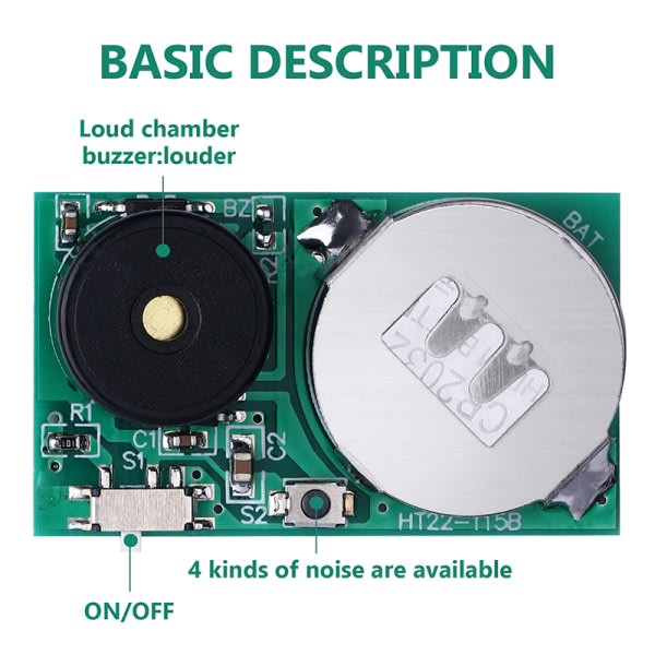 Irriterende Støymaker Mini PCB Pipende Spratt Irriterende Støymaker