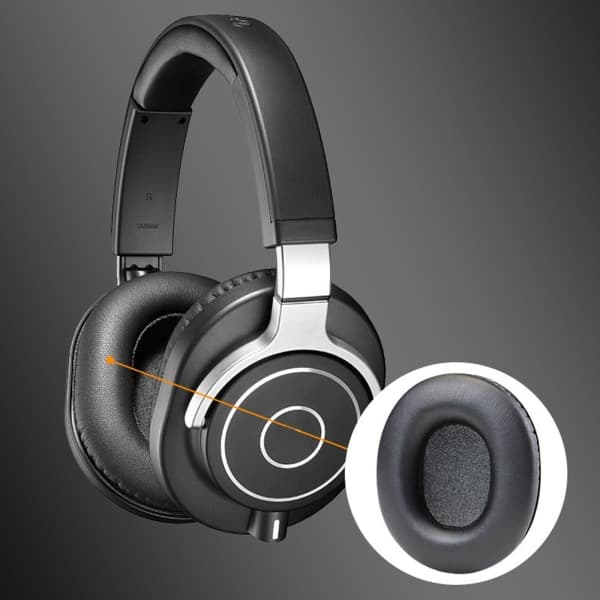Utskiftbare minneskumhodetelefoner Øreputer Hodebånd for Audio Technica ATH M70X Hodetelefoner Reparasjonsputer A