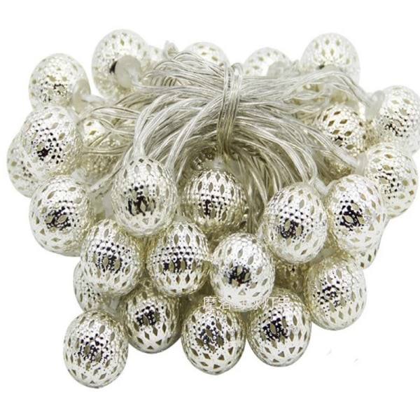 Järn marockansk LED solcellslampa ljusslinga romantisk ljusslinga E8 one size E8 one size