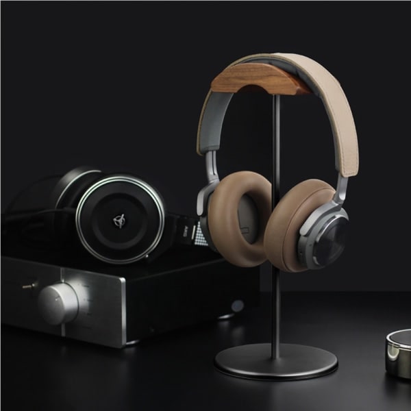 Trä hörlurar stativ universell hörlurar hängare metall stativ för spel headset & DJ hörlurar skrivbord Tyrant Guld Tyrant Gold