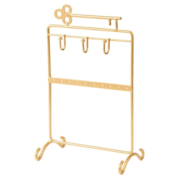 Smykkearrangør Display Stativ 10-tommer Counter Smykke Display Rack Desk Stativ Guld