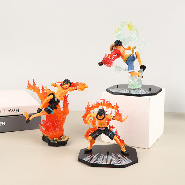 18 cm One Piece Figur Fire Fist Portgas·D·Ace Monkey·D·Luffy 2