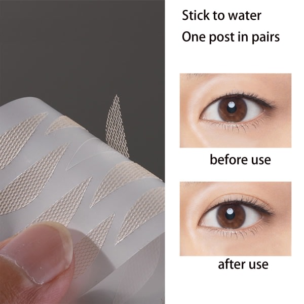 300 Pairs Invisible Eyelid Sticker Lace Eye Lift Strips BROWN