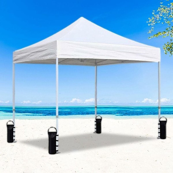 Sett med 4 Gazebo-vekter for Gazebo og Paviljong, Sandvektpose for Ben, Solskjermingstelt, Parasoll