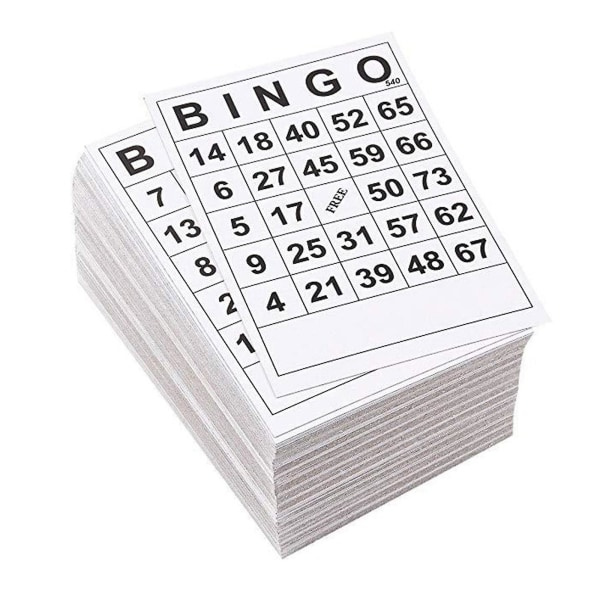 40 st Bingokort Lättlästa 75 siffror Chips Kortspel Brädspelsaktivitet