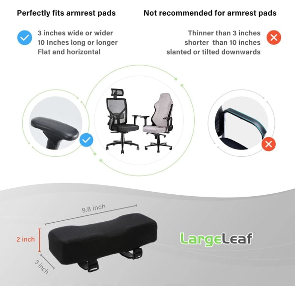 Toimistotuolin ergonomiset, erittäin paksuilla kyynärpäätuilla varustetut käsinojapäälliset