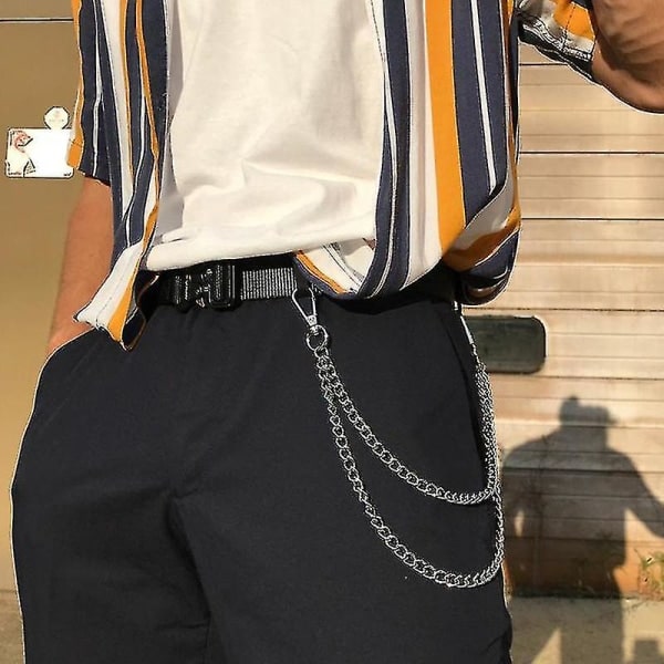 2-pak Mode Bukser Kæder til Mænd Jeans Kæder Punk Hip Hop Bukser Kæder Midjekæder Kvinder