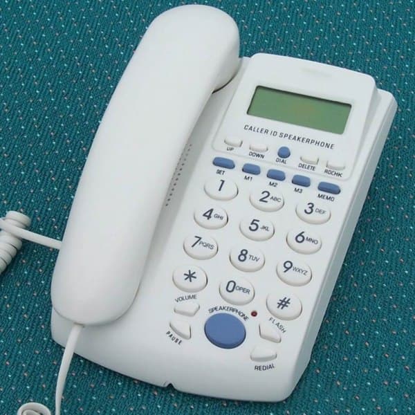 Fastnettelefon med ledning Store knapper Husholdningsfirma Fastnettelefon