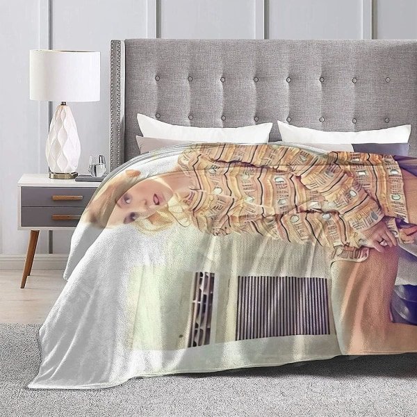 Emily Kinney Myk og behagelig varm fleeceteppe for sofa, kontorseng, sovesofa, koselig fluffy plysj tepper Strandteppe-c257 50x40in 125x100cm