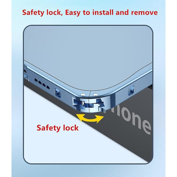 Magnetfodral för iPhone 14 Pro Max Fodral Kompatibel med Magsafe Metall Aluminiumlegering Stötfångare Matt Genomskinlig baksida med kameralinsskydd A