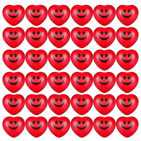36st alla hjärtans dag stressbollar stressbollar hjärta leende ansikte stressbollar för alla hjärtans dag P Red