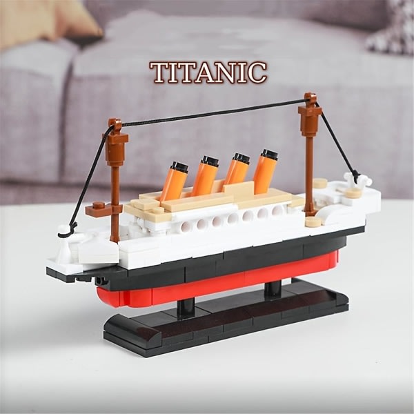 Titanic Miniatyr Byggklossar Leksaker Micro Titanic Tegel Leksakspresenter För Vuxna Barn Pojkar Flickor