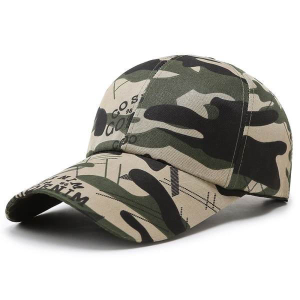 Justerbar Cap Mesh Taktisk Airsoft Fiske Snapback Hatt khaki camouflage