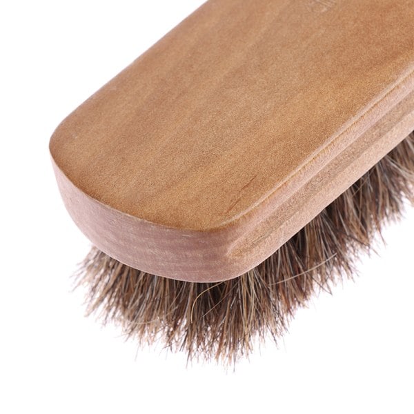 Tagel Skoborste Polish Naturläder Äkta hästhår Sof 14cm D 14cm D
