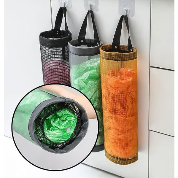 2 stk Mesh Plastposeholder Oppbevaringsposer Kjøkkenavfallspose Mesh, tilfeldig farge