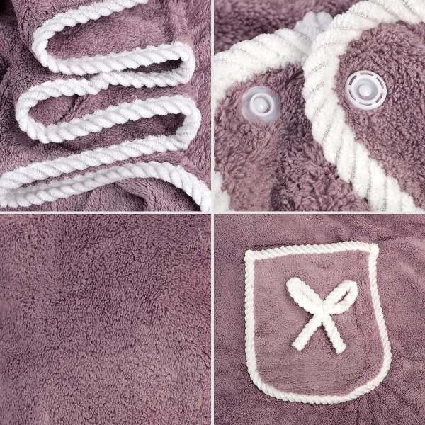 Varmt bærbart badehåndklædeomslag Blødt fluffy høj vandabsorberende cover Kvinder Badehåndklæde
