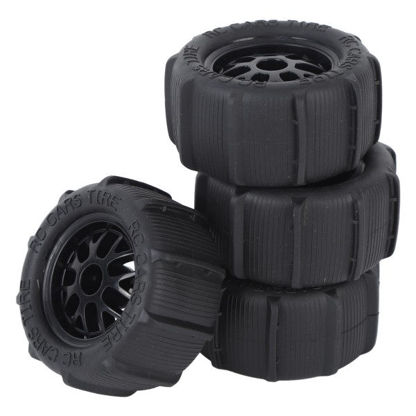 4 stk RC stranddekk 1/14 1/16 1/18 Universal Gummi Plast Godt grep Sterk demping RC Bil Ørkenhjul