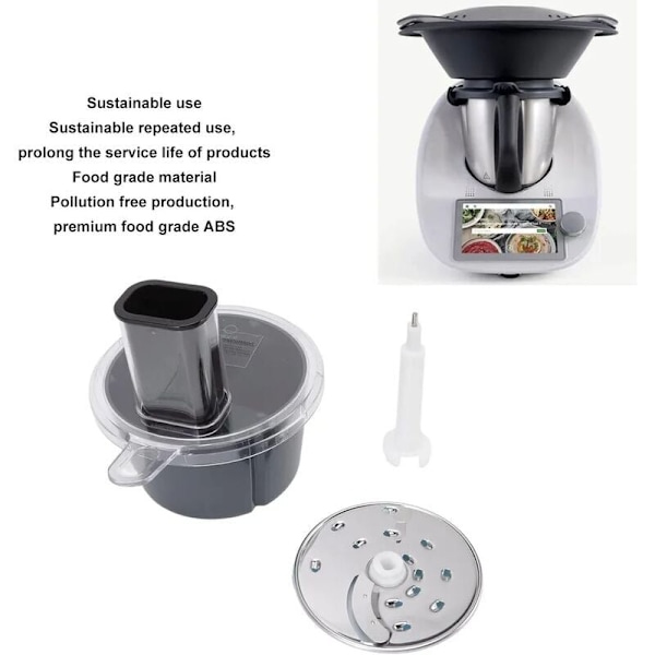 Grønnsakskutter for Thermomix TM6, multifunksjonelt mikselokk, kompatibelt med Thermomix-tilbehør,