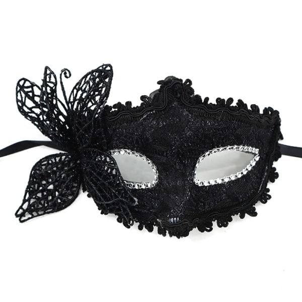 Mode Lyx Venetiansk Maskerad Mask Kvinnor Flickor Sexig Fox Ey Black ONESIZE Black ONESIZE