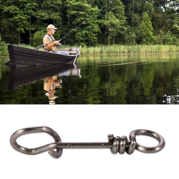 50 st starka rostfria snabbkopplingsklämmor för fiske (3#)