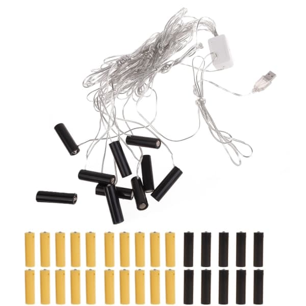 USB-strøm AA-batteri eliminatorer Erstatt AA-batterier LED-lys null - 10