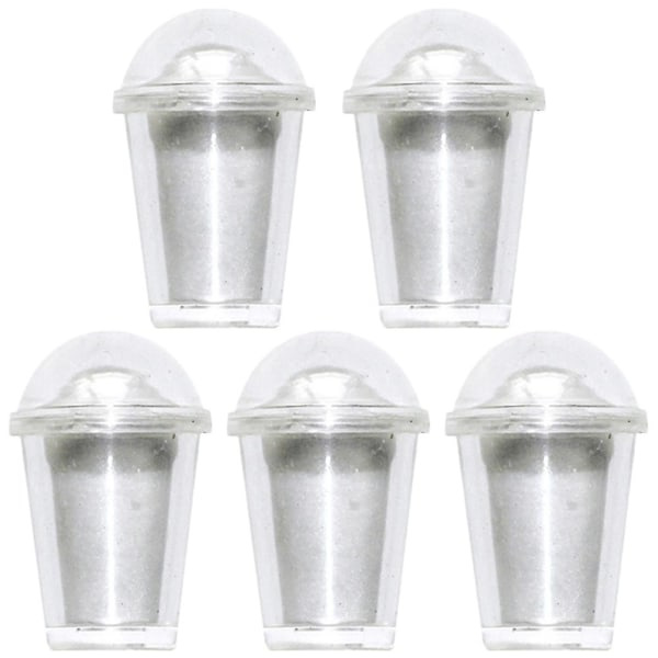 5 sett med mini-tilbehør Nøkkelringer DIY Øredobber mini kaffekopper Mini-smykker Mini huskopp pynt minikopper (2.1x1.4cm)