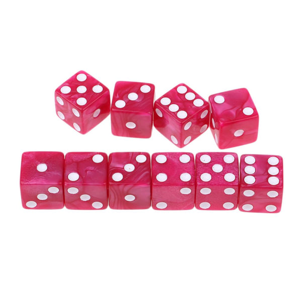 10 stk sekssidede D6-prikkede firkantede terninger for Dungeons & Dragons