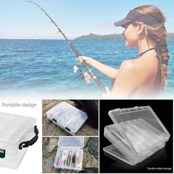 Transparent låseboks, vanntett fiskeutstyrsboks, 12 rom Forvaringsboks for fiskeutstyr Tilbehør Pxcl