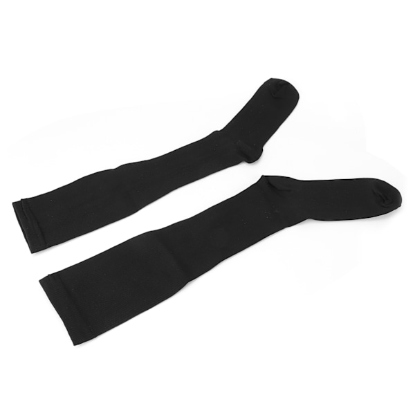 Elastiske kompressionsstrømper til løb, bløde og åndbare, sorte, S/M, unisex