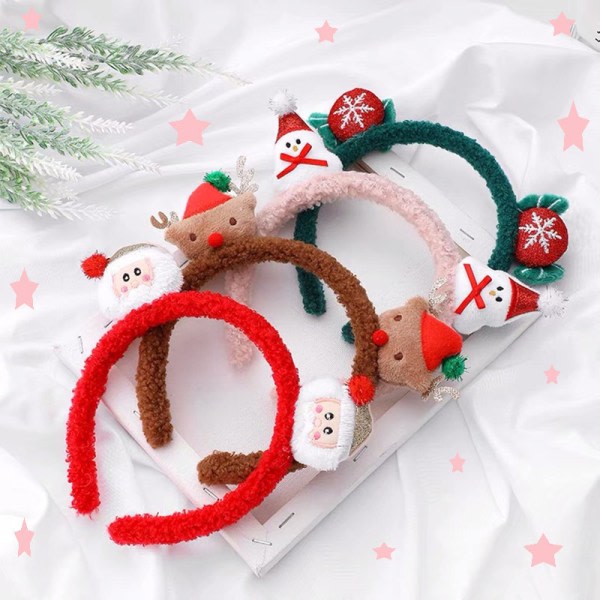 Jul Hårbånd Hodeplagg Xmas Plysj Hodeplagg Ren Myra A3 one size A3 one size