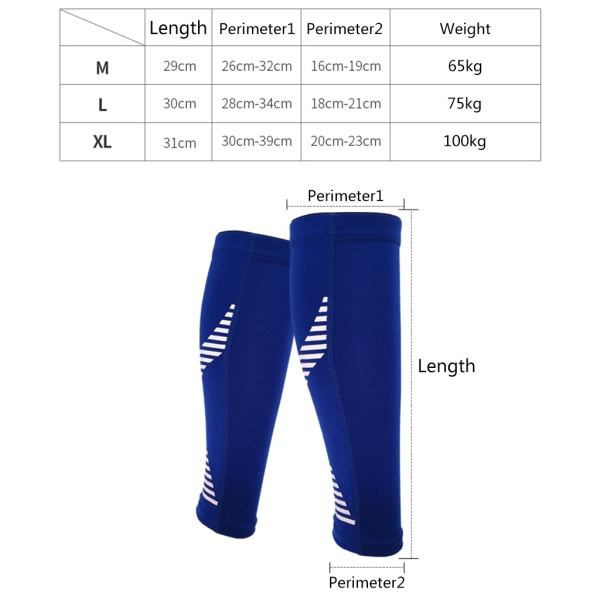 Sports Compression What Sleeves Benstrumpa för unisex löpare Shin Splint Varicose Red L