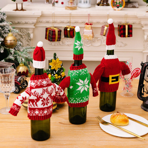 1 kpl 2024 jouluviinipullosarja Snowman Deer Bottle Co C one size C one size