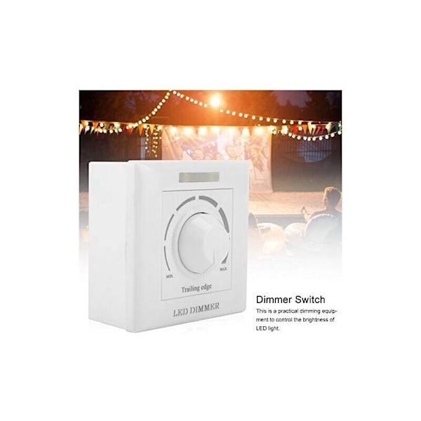 LED Lysdæmperkontakt, 220V 200W med Infrarød Fjernbetjening LED Lysdæmperkontakt Universal Lysdæmper Knapkontakter Lysdæmperkontakt,