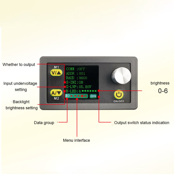 36V 5A justerbar CNC för DC- power Step-down Power Module Konstant spänning Konstant ström med LCD-skärm