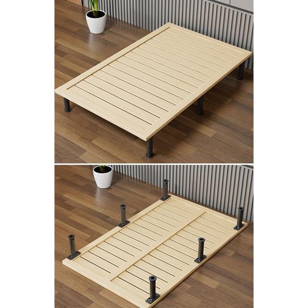 Teleskopisk balkestøttefot Ikke-massivt tre sengestolpe ram Hun Svart 20cm-37cm Black 20cm-37cm